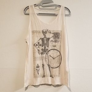 NWT Zara Tralaluc Voodoo Skeleton Ace Card Tank